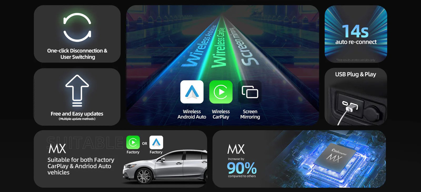 Ottocast MX автомобильный usb адаптер