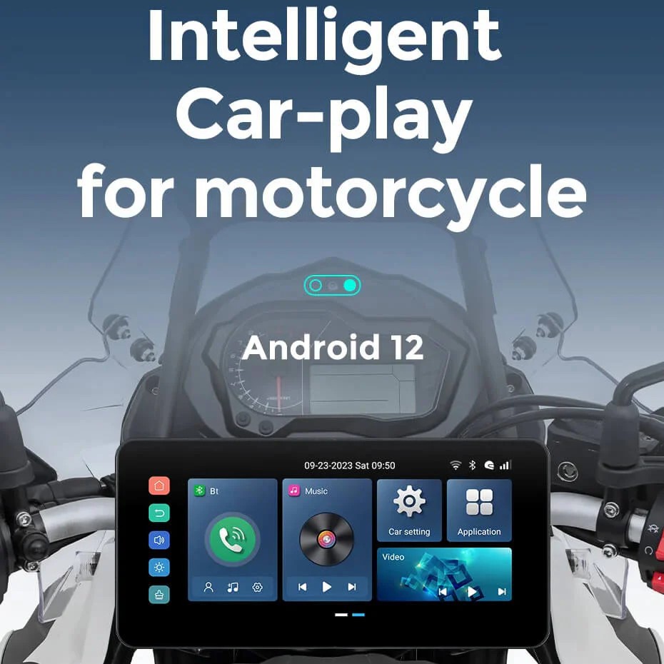 Ottocast Ottoscreen C5 Ultra - беспроводная магнитола для мотоцикла Carplay и Android Auto