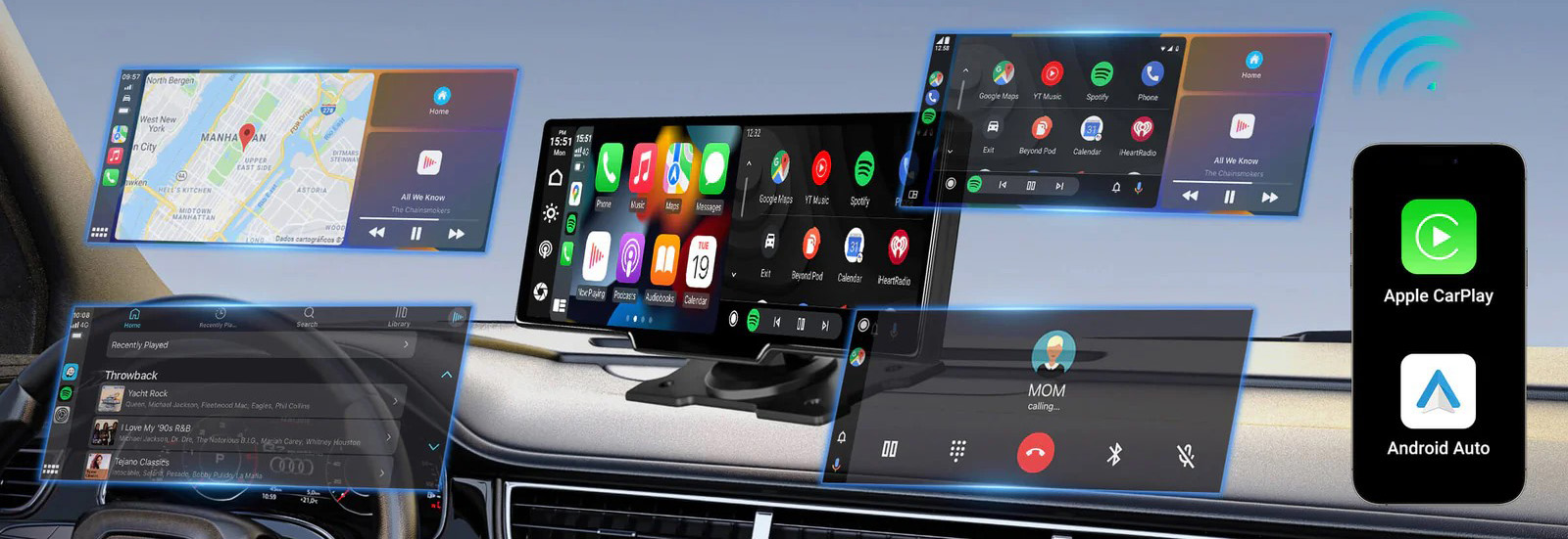 Приложения Apple CarPlay и AndroidAuto