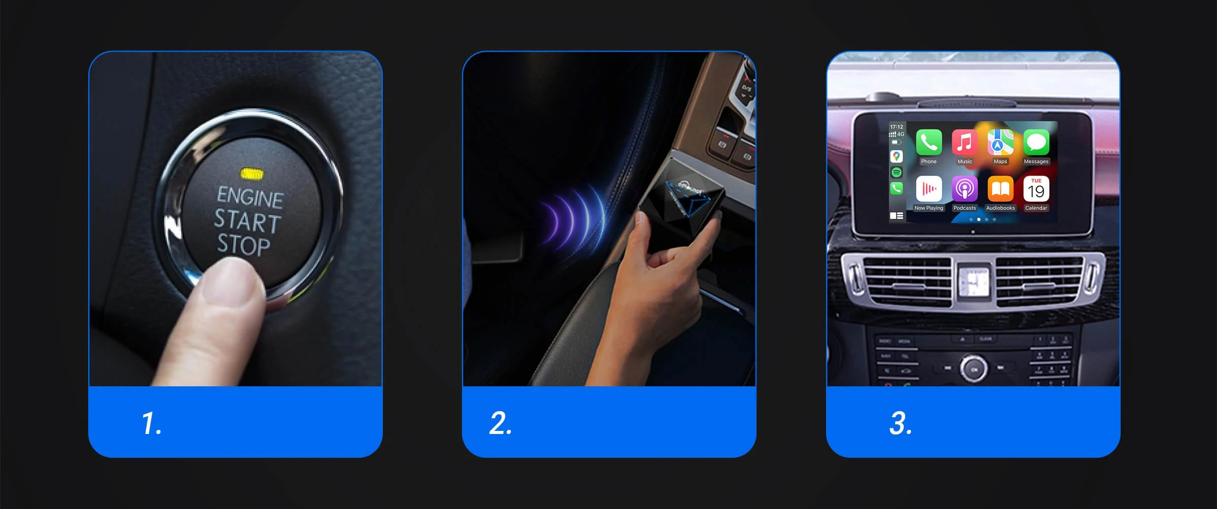 Автоматический запуск беспроводной системы Carplay от Ottocast U2Air Pro